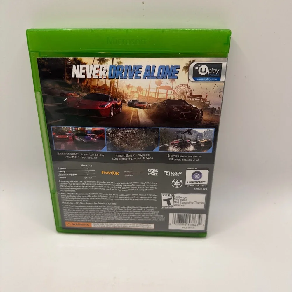 The Crew Limited Edition Xbox One Ubisoft Racing Video Game 2014 CIB